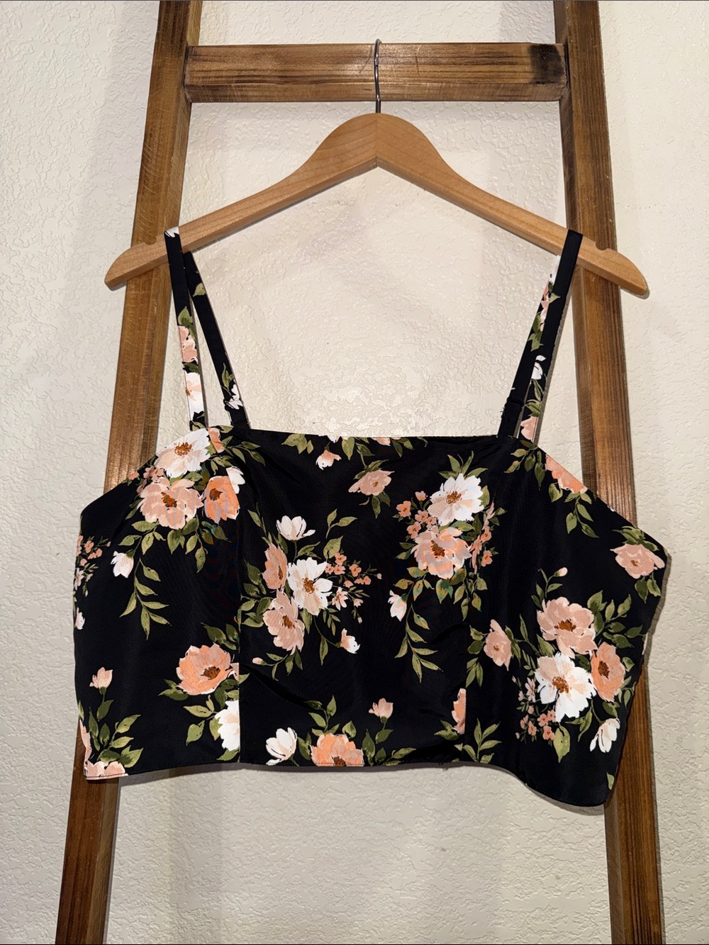 The Occasion Floral Tafetta Cropped Tank Top Cottagecore Minimalist XL